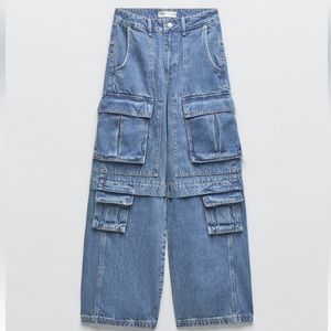 High waisted ZW cargo pants Zara size 6
